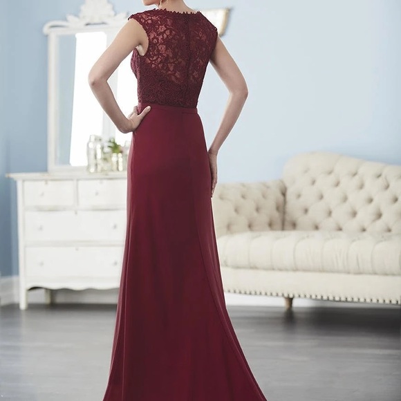 Christina Wu Elegance Lace Bateau Neck ALine Dress - Picture 6 of 6